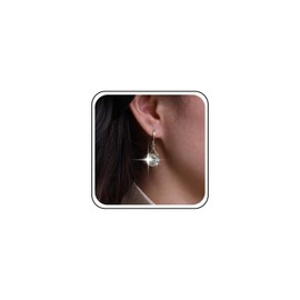 TseenYi Vintage Crystal Rhinestone Earrings Dangle Gold Crystal Drop Hoop Earrings Wedding Rhinestone Earrings Round CZ Bridal Earrings Luxury Rhinestone Earrings Jewellery for Women and Girls,