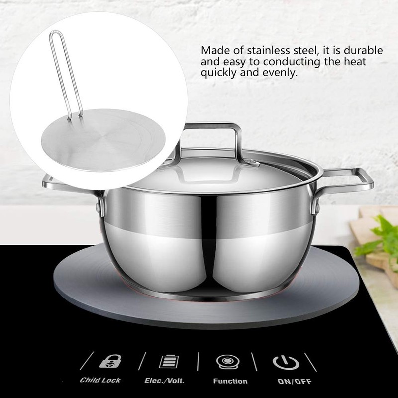 Heat Diffuser,Stainless Steel Induction Diffuser Plate with Foldable Handle for