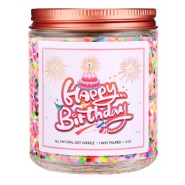 Birthday Gifts for Women Female Men Mum Sister Friend Vanilla Scented Candles Gifts for Women Happy Birthday Presents for Friends Female