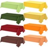 Jinei 8 Pcs Fall Plastic Tablecloth Thanksgiving Party Disposable Tablecloths