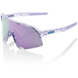 100% S3 Sport Performance Cycling Sunglasses (Polished Translucent Lavender - HiPER Lavender Mirror Lens)