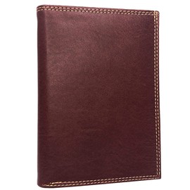 Charmoni - Large Wallet - Classic - Men - Card Holder, Car Paper, Wallet - Complete - Faux Leather, dark brown, Classic