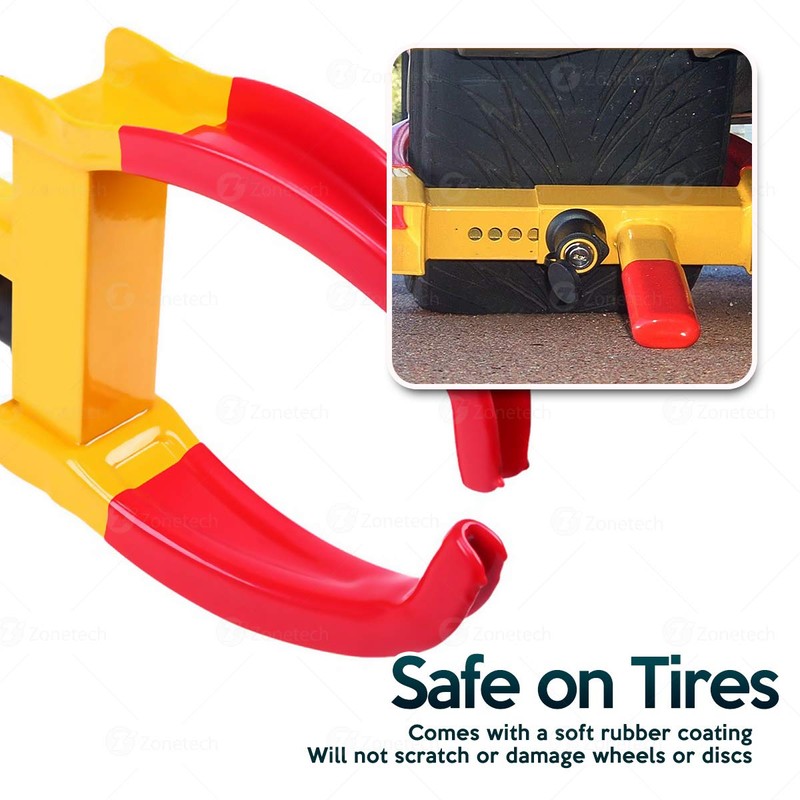 ZONETECH Wheel Lock Security Tire Clamp - Premium Quality Heavy