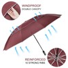G4Free 62 Inch Windproof Inverted Umbrella with Reflective Stripe Large