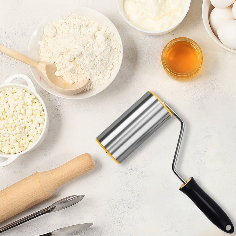 LdawyDE Rolling Pin, Small Stainless Steel, Rolling Pin, Handmade Rolling