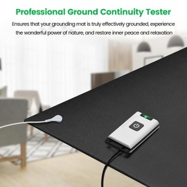 Grounding Tester, Briidea Grounding Continuity Tester with 15ft Grounding Cord, Designed for Testing Effectiveness of Mats, Pillowcases, Pet Beds, Blankets, Wristbands