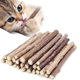 10 PCS Catnip Sticks Organic Cat Chew Toys Natural Plant Matatabi Silvervine Chew Sticks Teeth Cleaning Chew Toy Kitten Kitty