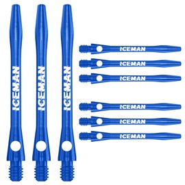 Red Dragon Gerwyn Price Iceman Logo azul tallos cortos de aluminio – 3 juegos por paquete (9 tallos en total)