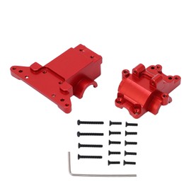 RC Gear Box Cover Front Rear Aluminum Alloy Upgrade Part Gear Case Housing for Traxxas Latrax Teton 1/18 Crawler Red