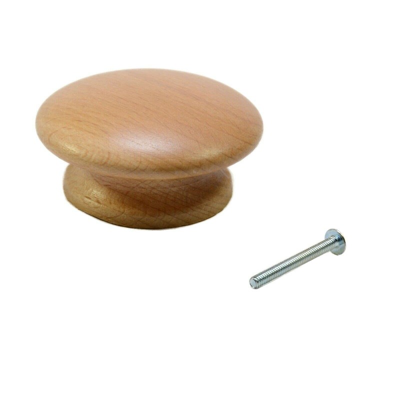 Prefinished 1 3/4" Hardwood Maple Knobs Threaded with 1 3/8"