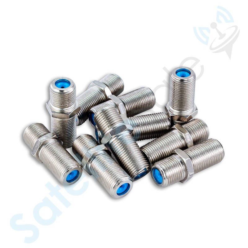 SatelliteSale High-Frequency F81 Coaxial Barrel Connectors Female to Female F-Type
