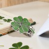 Penitue Magnetic Golf Ball Marker Hat Clip, Green Four-Leaf Clover