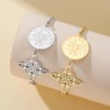 TEAMER Adjustable Tetragrammaton Witch Knot Bracelet Stainless Steel Double Amulet
