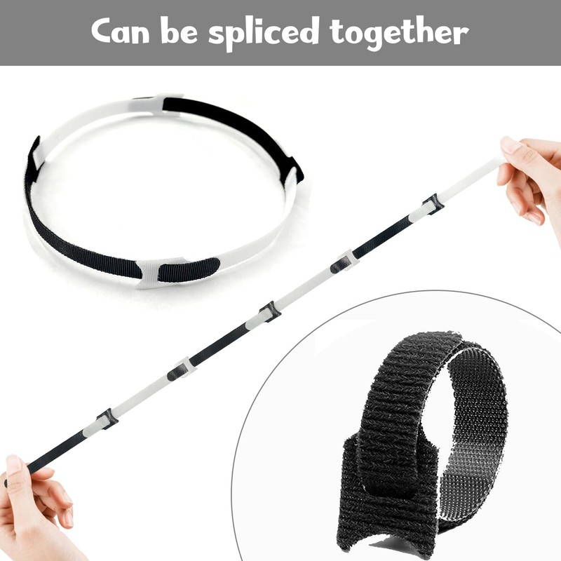 60Pcs Cable Ties Reusable Adjustable Cable Straps Hook and Loop