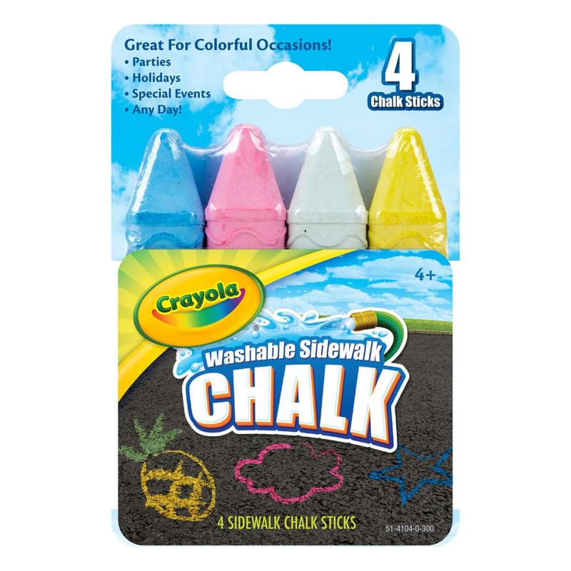 Crayola Sidewalk Chalk 4/Pkg, Multi