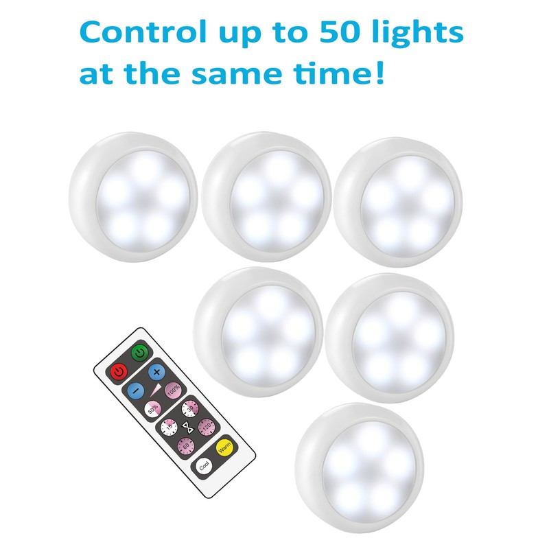 BLS Wireless Dimmable LED Puck Lights with Remote Control, AA-1030