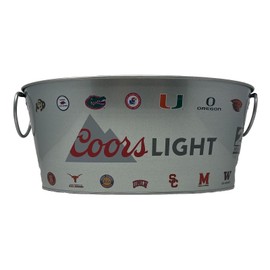 Coors Light Collegiate Oval 7.5 qt Metal Ice/Beer Bucket
