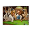 Dogs Playing Pool Metal Tin Signs Wall Art Plaque Garden