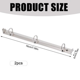 NICENEEDED Letter Size Ring Binder Mechanism Replacement Kit, 3-Ring Metal Binder Mechanisms Loose Leaf Binding Spines Combs for Binder Organizers Silver Binder Paper Organizer for Notebook Journal