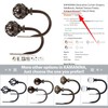 KAMANINA Decorative Curtain Drapery Holdbacks, Curtain Tiebacks Hooks with Screws