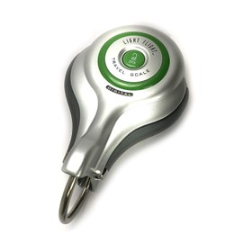 Light Flight Digital Luggage Scale (Silver), Retractable Two Handed Comfort Grip & Hook, Backlit Digital LCD Display, Portable Suitcase Scale for Travel