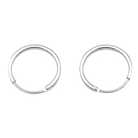 Generic Sterling Silver 8mm Hinged Nose Hoop Ring – Hypoallergenic, Easy Clicker Design, Comfortable Fit, Pack of 2
