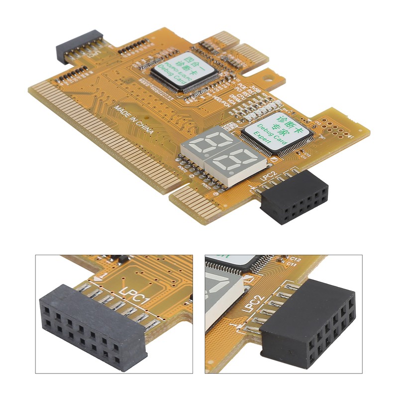 Desktop Diagnostic Card PCI PCIE 2LPC 4in1 Analyzer Motherboard 2Bit