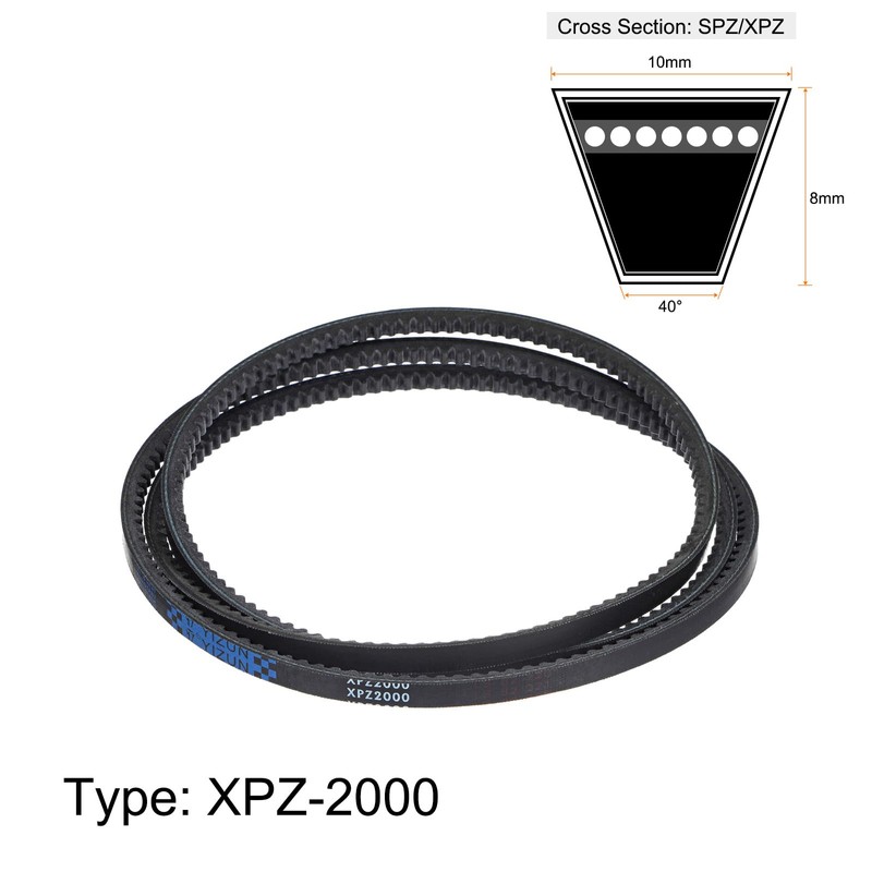 sourcing map XPZ2000 V-Belt Drive Belt 2000 mm Pitch Length