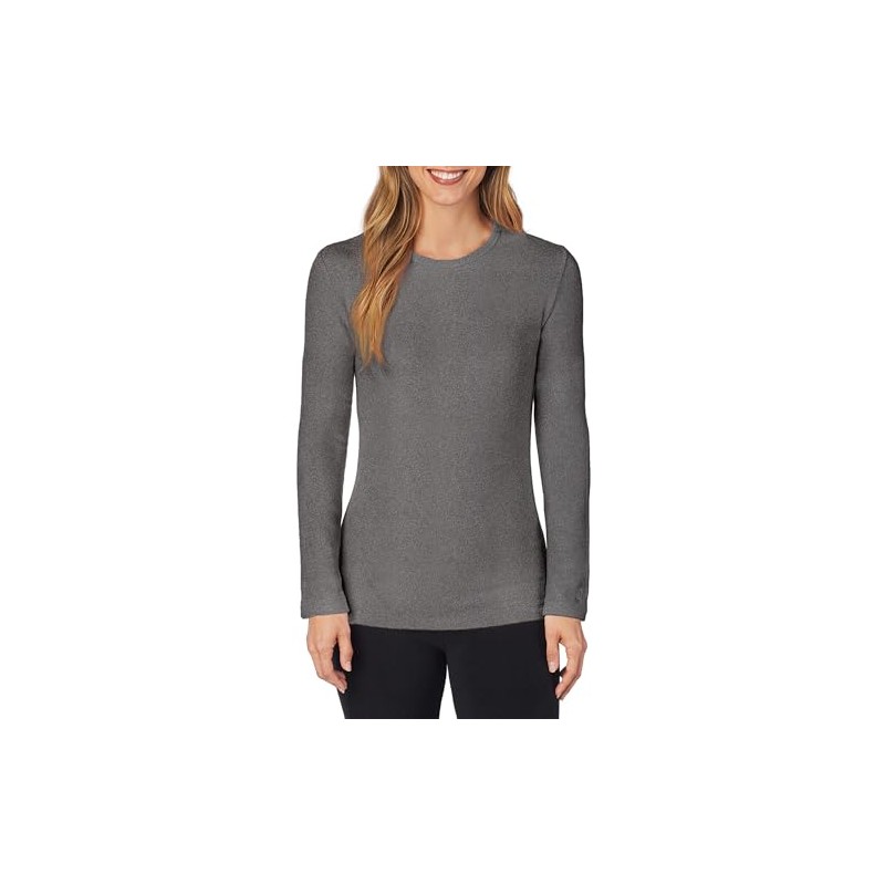 Cuddl Duds Women's Fleecewear with Stretch Long Sleeve Crew Neck