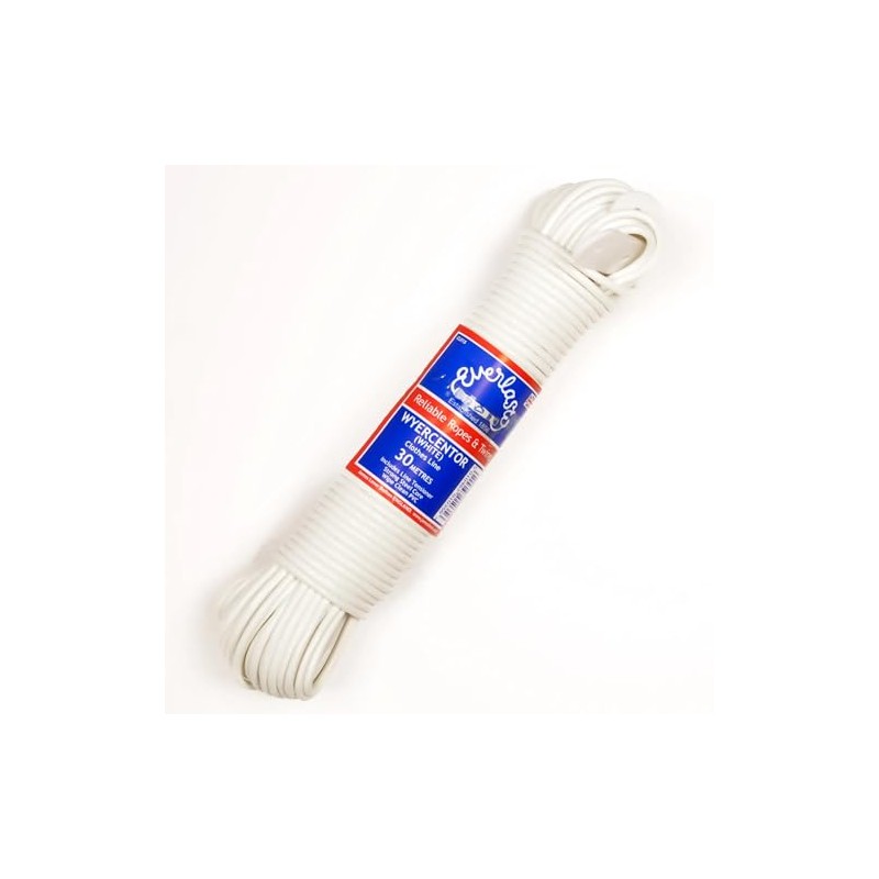 Quality Everlasto Premium 'Wyercentor' White Clothes/Washing Line 3.5mm x 20M