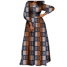 African Print Dresses for Women Long Sleeve Dashiki Party Dress Ankara Fashion Lady African Traditional Clothes