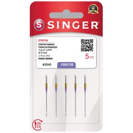 Singer 5 Sewing Machine Needles 2045 (100/16) Elastic Fabrics