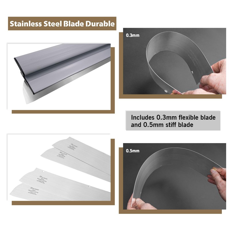 ROLLINGDOG 32" Skimming Blade - 2pcs 0.5mm and 1pc 0.3mm