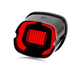 NTHREEAUTO Smoked LED Strobe Brake Tail Light Rear Taillight Compatible with Harley Dyna Road King Electra Glide Sportster Heritage Softail Fatboy Touring