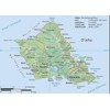 Hawaii Physical State Map - 23.3 x 16.5 Inches -