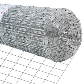15Gauge 5'*50' Galvanized Welded Wire Mesh Garden Economy Fence for Bee Screen Garden Plant Poultry Animal Netting CageMesh Size: 2*4'', Wire Diameter: 1.85mm