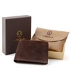 VISOUL Men's Leather Wallet with ID Window and RFID Protection,