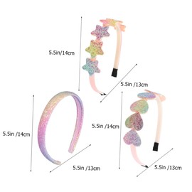 FOMIYES 4pcs Glitter Headband for Boys and Star Design Boy Girl Hair Accessories Rainbow Iridescent Sequin Headbands for Parties and Holidays