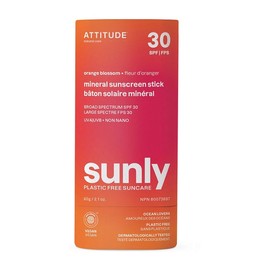 Attitude Sunly Stick mineral sunscreen stick SPF 30 60g (Various Scents), Orange Blossom