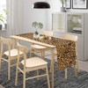 ShiTingYu Leopard Print Dinning Table Runner, Cotton Linen Rustic Cottage