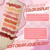 BEFIVECOK Liquid Blush for Cheeks, Soft Cream Blush with Cushion
