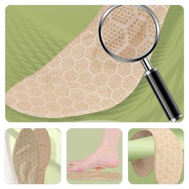 Beavorty 1Pair Shock Absorbing Shoe Inserts with Massage Particles Durable Gel Insoles for Unisex Sports and Daily Use Washable and Non Slip Design