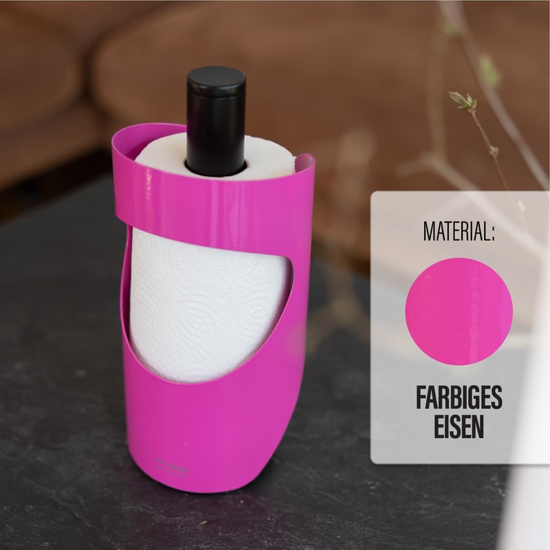Steel Function 28 cm K?chenrollenhalter Pisa Farbe: Pink