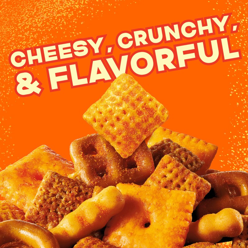 Chex Mix Cheddar Snack Mix, Savory Snack Bag, Family Size,