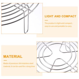 Steamer Rack for Pots: Round Stainless Steel Cooling Rack - Steam Rack for Steam Fryer Stockpot Pressure Cooker 7.9in (diameter)*2.8in (height)