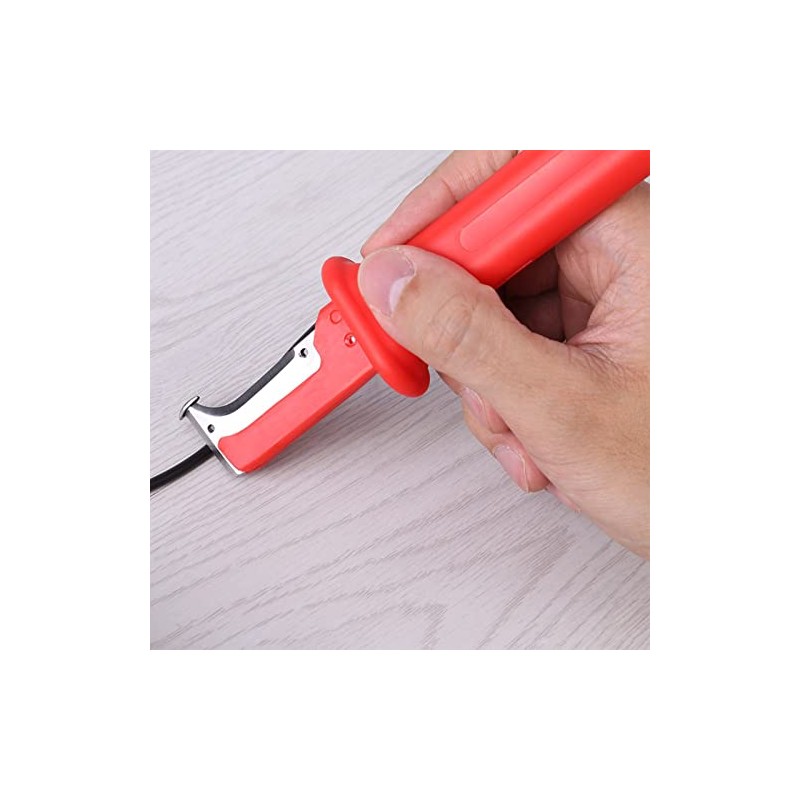 Cuchillo Pelacables Eléctrico de Seguridad, Aislamiento Rojo