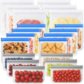 Bolsas Reutilizables para Alimentos,20PCS Bolsas de Silicona para Alimentos