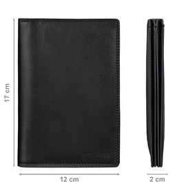 STILORD 'Larin' Vehicle Registration Card Case Leather Passport Cover – ID Cover Genuine Leather for Car Registration Certificate Vaccination Certificate Maternity Log Protective Cover Hunting Licence