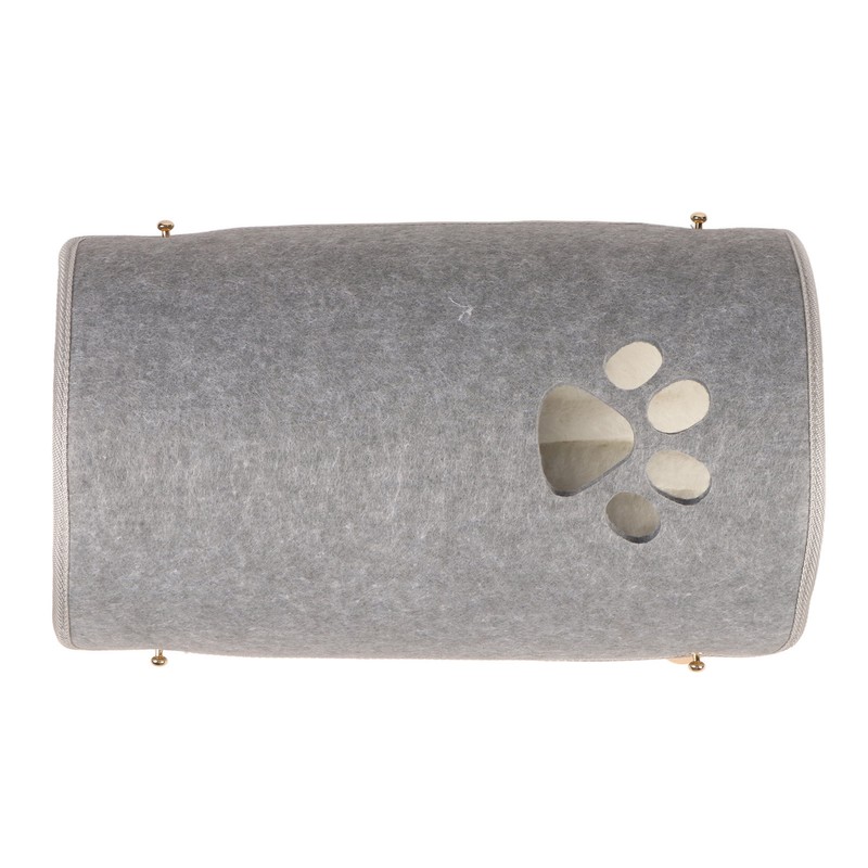Cat Tunnel Bed Elevated Wooden Legs Cat Tunnel Soft Felt