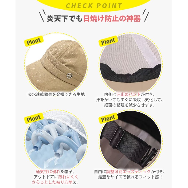 YUMISS Women's UV Protection Hat, Sun Protection Hat, 2024 New